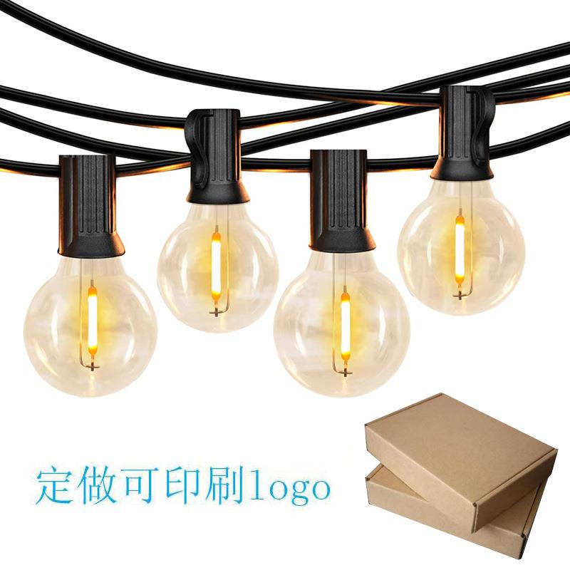 太阳能g40灯串led灯丝灯跨境电商E12灯头配25小灯泡110V或220V