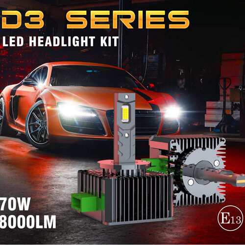 新款直插式D系列LED汽车大灯D1S D2S D3S D4S D5S D8S超亮前照灯