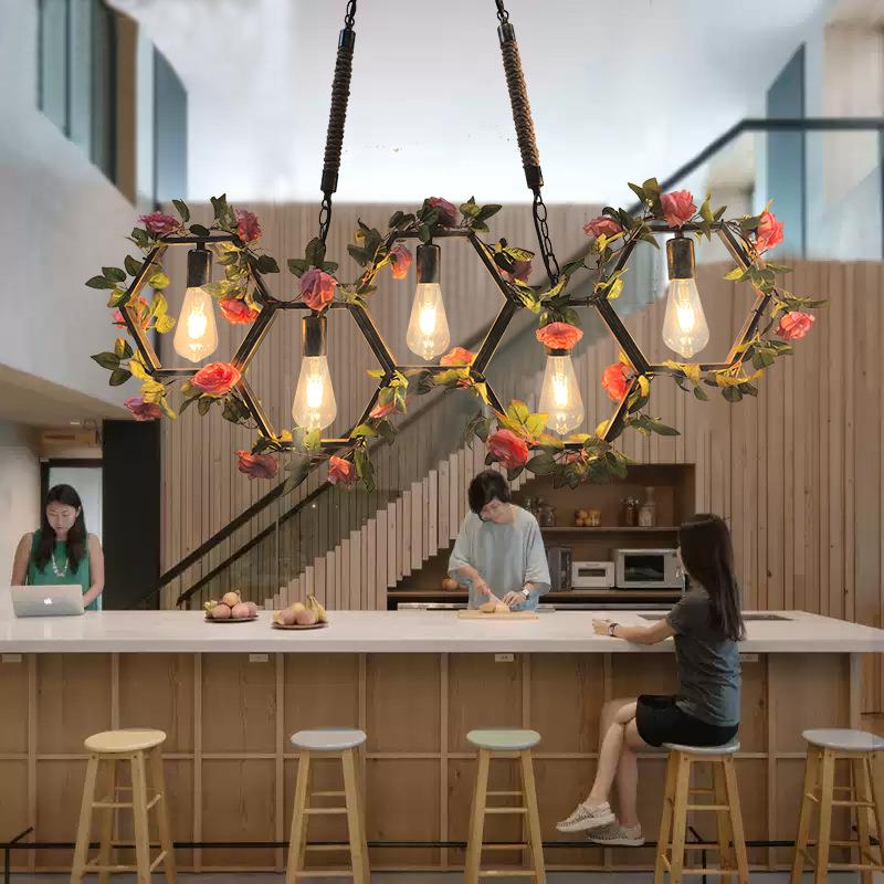 复古铁艺灯工业风餐厅酒吧卡座店铺商用收银台吧台灯厂家直销吊灯