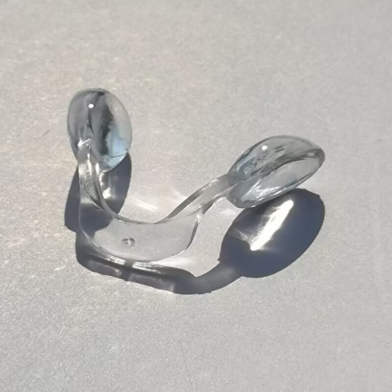 马鞍硅胶眼镜鼻托眼镜透明连体底部拧螺丝方弧形插头鼻垫托叶