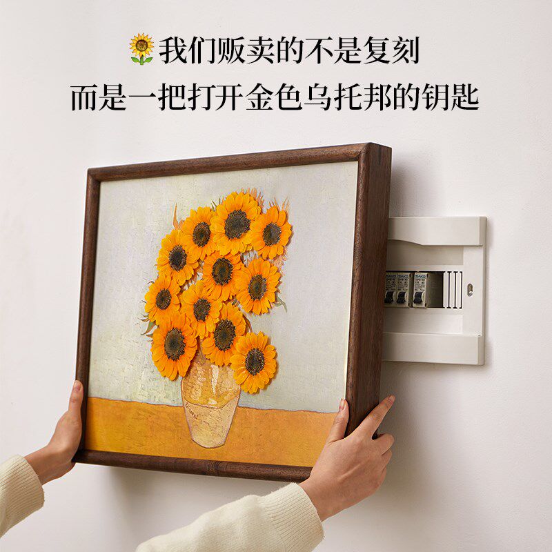 电表箱装饰画遮挡箱免打孔遮挡电闸箱客厅开关电表盒配电箱挂画