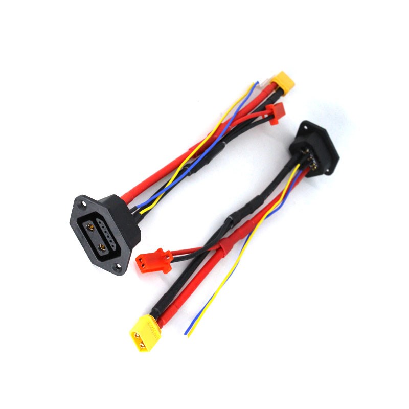 电动电瓶车星恒铁塔爱玛2+6锂电池插口接头插座母头连接线