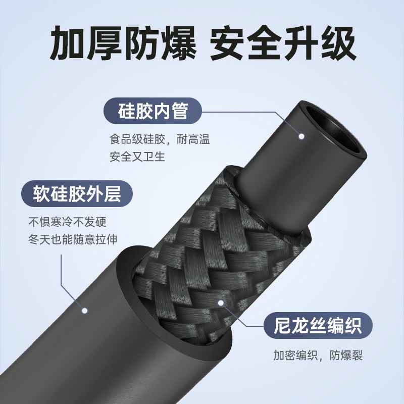 硅胶淋浴管洗澡软管柔软防缠绕花洒软管加厚耐高温防爆热水器水管