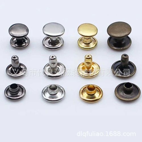 现货供应金属子母帽钉 圆形单面双面撞钉 箱包五金配件固定钉铆钉