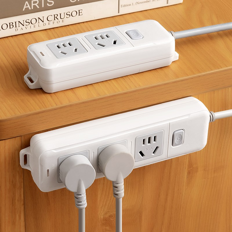 空调电暖气热水器专用插座 粗线4000w拖线板10a转16a插排插线板安