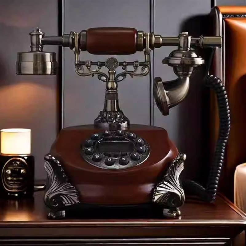 民国仿古电话机欧式老式复古家用办公室固话座机客厅书房摆件
