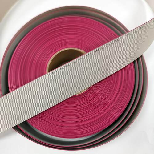 UL2651红边灰排线 28AWG 7/0.127 间距1.27MM 2P-64P 厂家