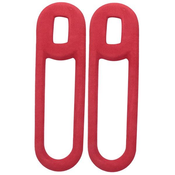 1套 红色 ABS+翻毛皮 车窗升降开关面板盖 玻璃升降开关按钮装饰