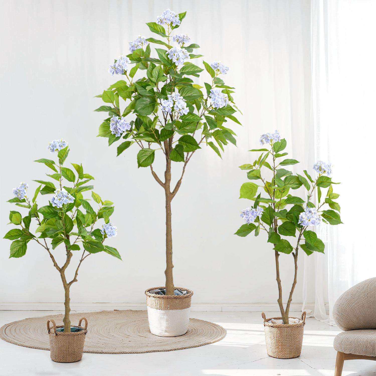 仿真绿植高级感绣球花树假树盆栽室内客厅摆件假植物落地家居装饰