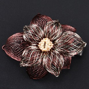 发夹头饰后脑勺顶夹发卡成年女韩国花朵盘头发夹子固定发饰弹簧夹