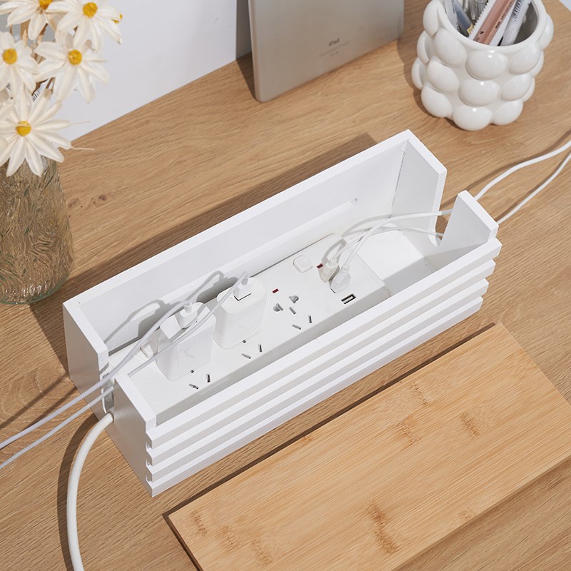电线收纳盒插座插排充电器排插数据线遮丑整理神器家用桌面放置盒