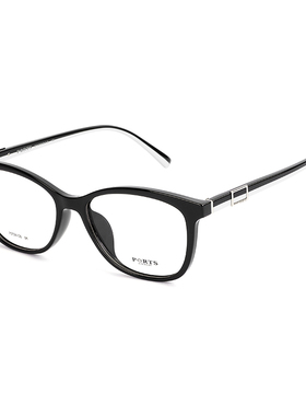 PORTS光学眼镜架tr轻盈舒适复古近视镜框可配度数POF24108 BK