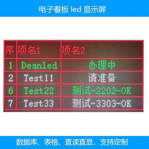 工厂生产数据读取led显示屏仓库物料数据信息电子看板led显示屏