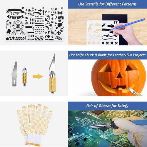 1套 如图色 金属 AC100-240V 美规 115 件烧木套件 烙铁烧木工具