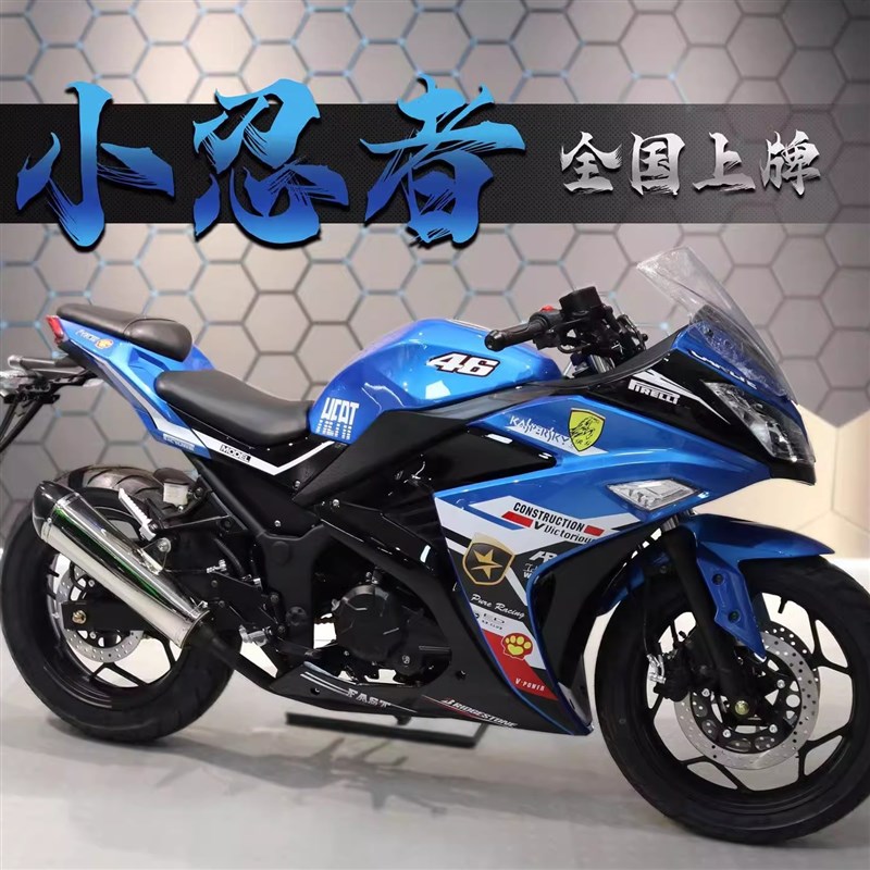 地平线250跑车小忍者摩托车北极光趴赛双杠水冷400cc燃油机车