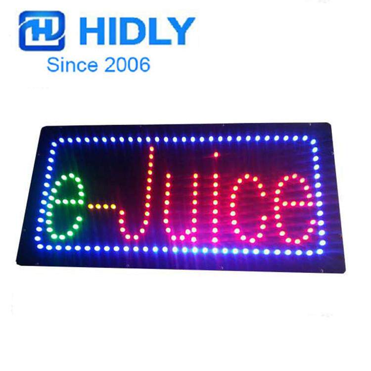 LED E-JUICE果汁灯箱制作果汁店面招牌门面橱窗发光字招牌