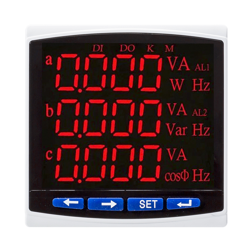三相液晶多功能电力电流电压功率电能频率组合仪表485通讯电表