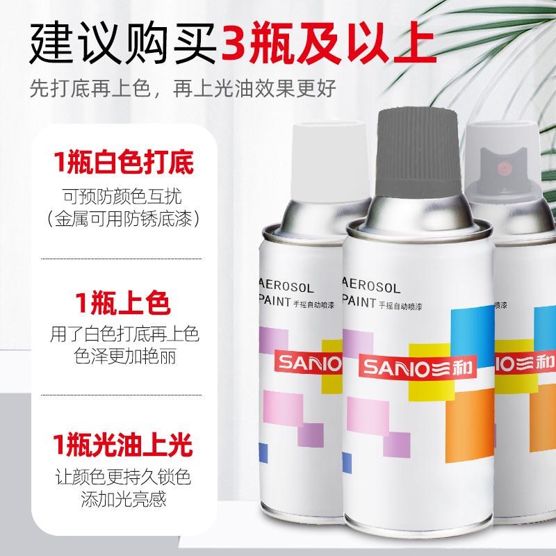 2024三和手摇自喷漆汽车轮毂改色金属防锈漆家具翻新修补漆模型涂