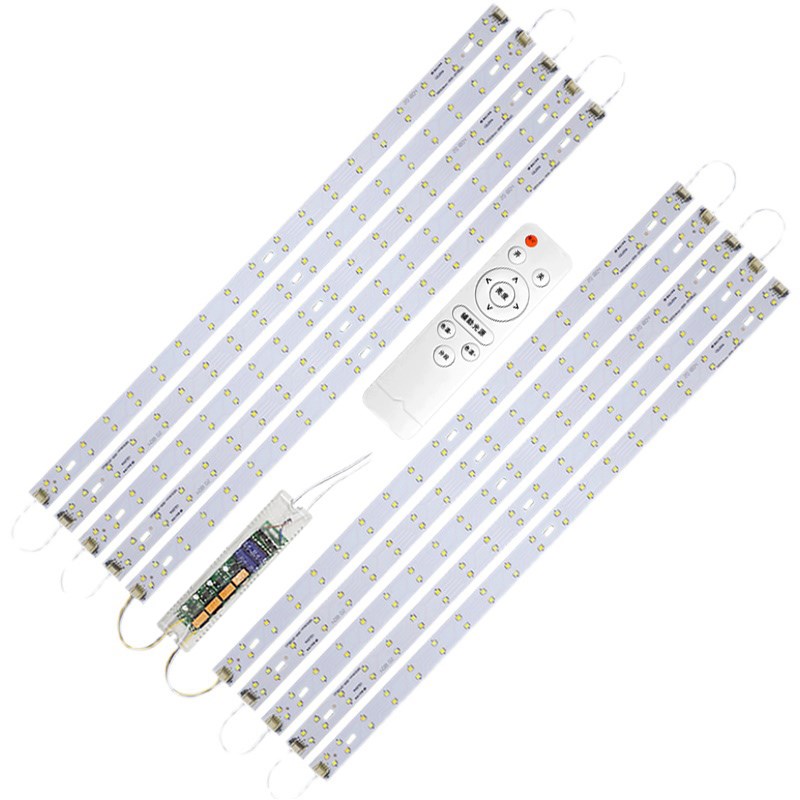 led灯芯客厅灯吸顶灯改造灯板长条方形光源灯管遥控三色调光灯条