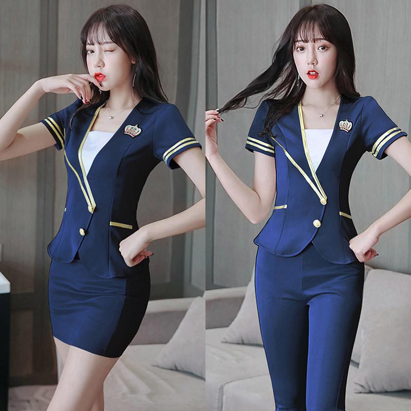 1236-2足浴技师工作服新款秋冬酒店职业装桑拿足疗店套装时尚气质