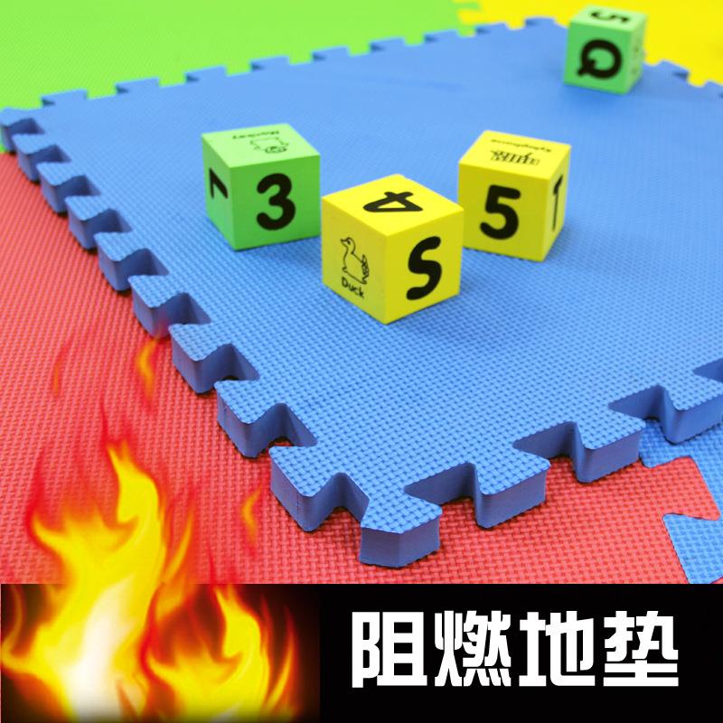 淘气堡阻燃泡沫地垫60*60早教地垫拼接2.0高密度十字纹跆拳道垫子