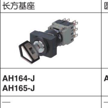 长方形钥匙选择开关AH164-J2A11A 2档 1A1B AH164-J2A22A