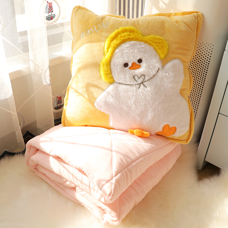 抱枕被子两用二合一2023新款毛毯车用车载汽车上靠枕午睡枕头毯子