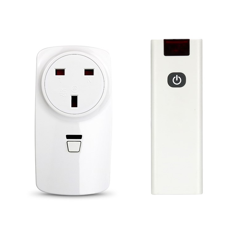 英标433RF插座13A英规智能转换器远距离遥控穿墙开关家用无线香港