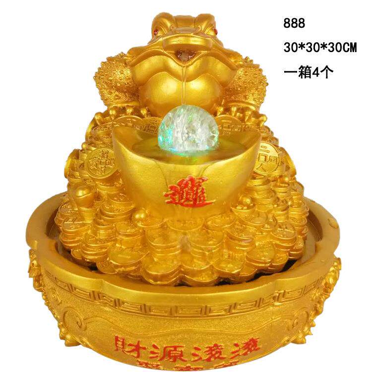 古典 大号金蟾流水摆件 招财流水喷泉客厅装饰工艺品办公室摆件