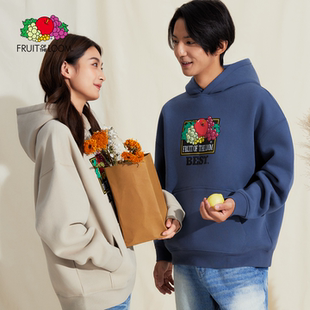 「鲜果布衣·加绒款」2025秋冬新款烫画加绒情侣男女时尚保暖卫衣