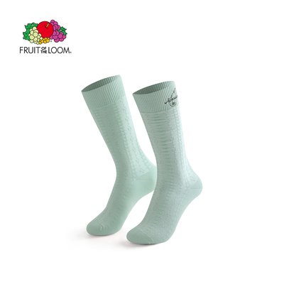 鲜果布衣春季女款绞花刺绣长筒袜