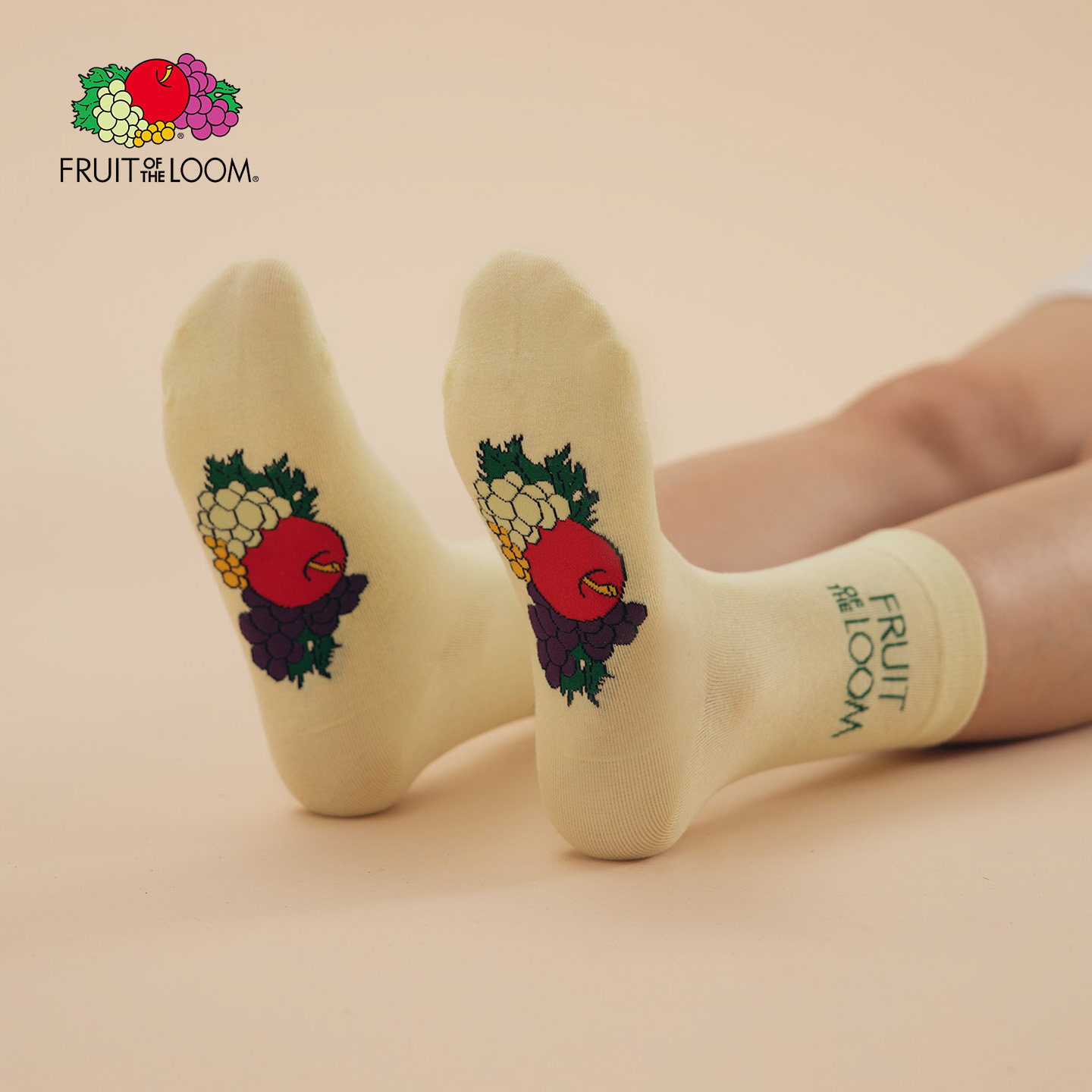 鲜果布衣袜子女中筒袜运动休闲