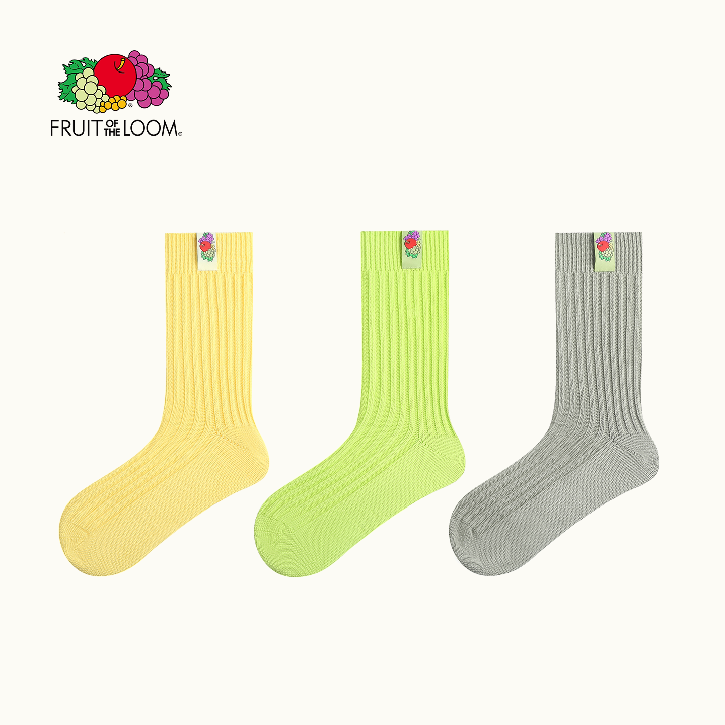 「鲜果布衣&middot;出游必BUY」春季新品84针织唛袜女糖果色针织中筒袜