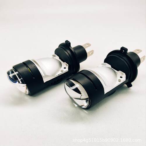 汽车H4LED灯泡双光透镜直插式安装H4汽车大灯LED灯55W远近光一体