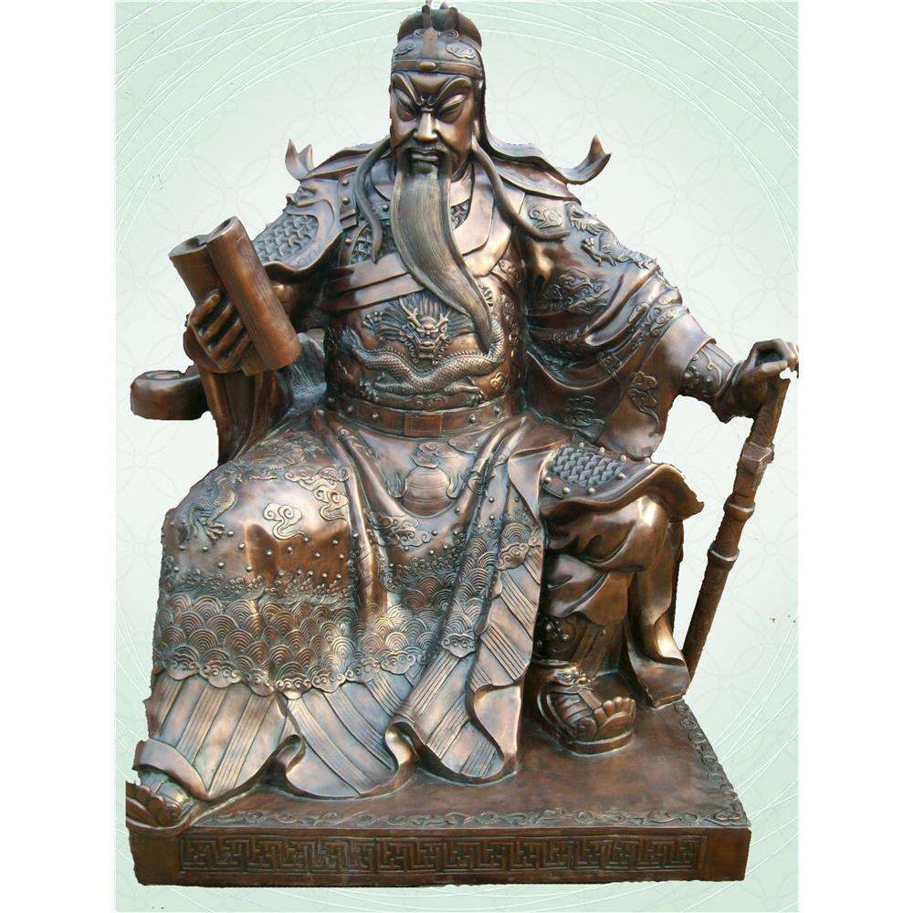 关公铜像制作 青铜关公像 工艺品关公 全铜关公 铜的关公