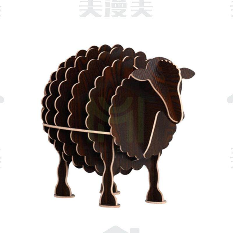 奇可多动物小羊窗户收纳架木制书架个性创意装饰摆件学校展示架