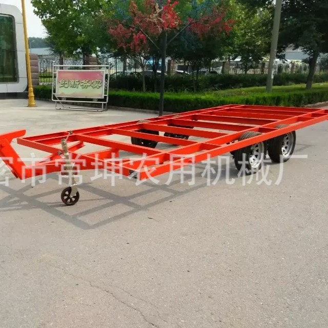常坤农用机械 3吨房车底盘    电刹装置  蛇形牵引  移动木屋拖车
