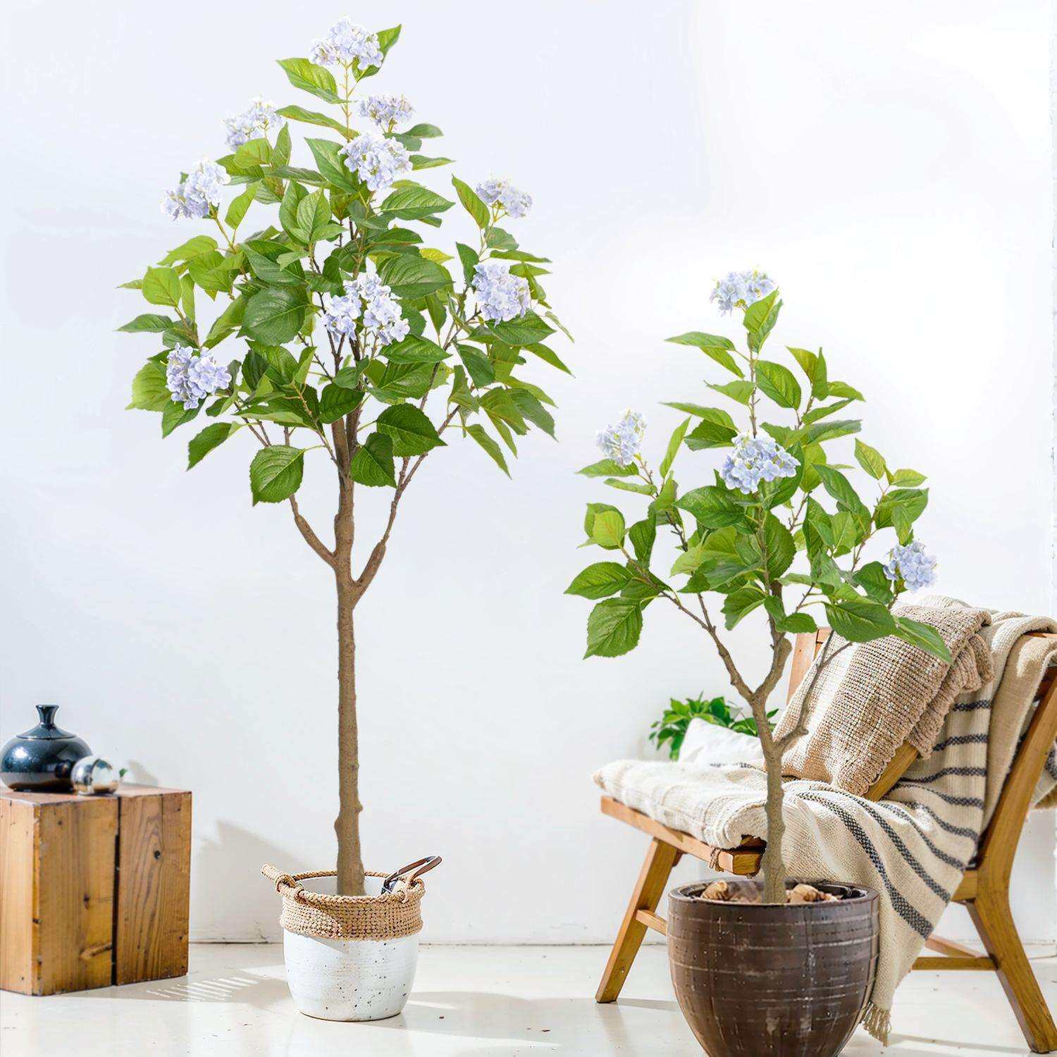 客厅落地绣球花树绿植服装店橱窗仿真植物假树盆栽仿真绿植摆件
