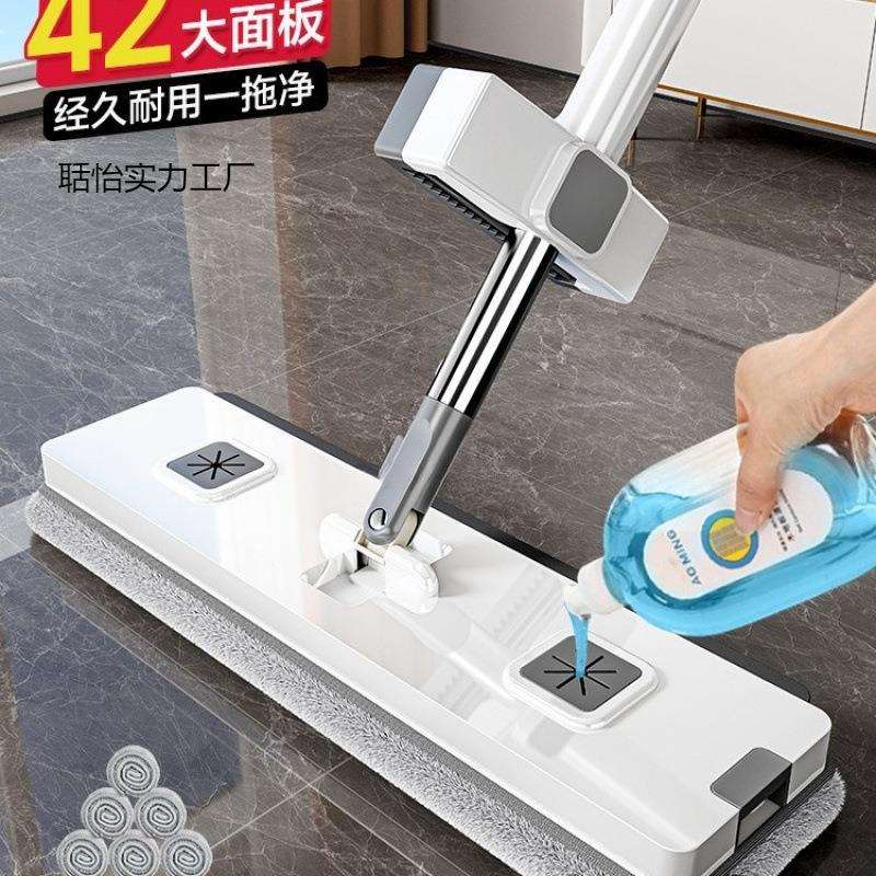 新款免手洗平板拖把家用免洗一拖懒人净地拖布拖地神器大墩布
