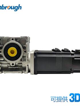 60蜗轮减速刹车无刷电机DC48V200W3000RPM减速比5-100