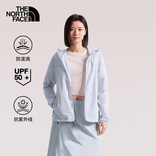 北面户外女UPF50+轻薄透气防晒衣