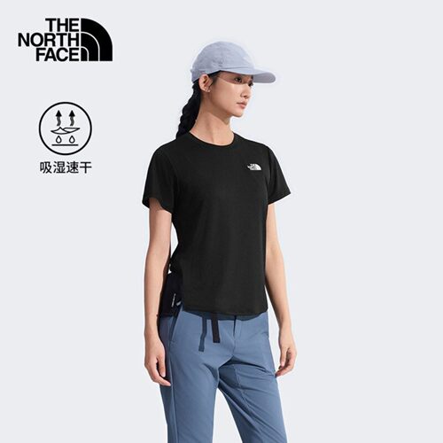 北面户外女士吸湿速干圆领短袖T