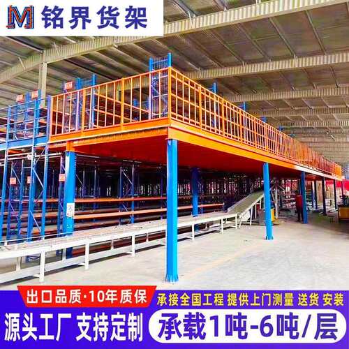 广东重型阁楼货架平台厂家五金仓库储物组装式隔层工字钢仓储货架
