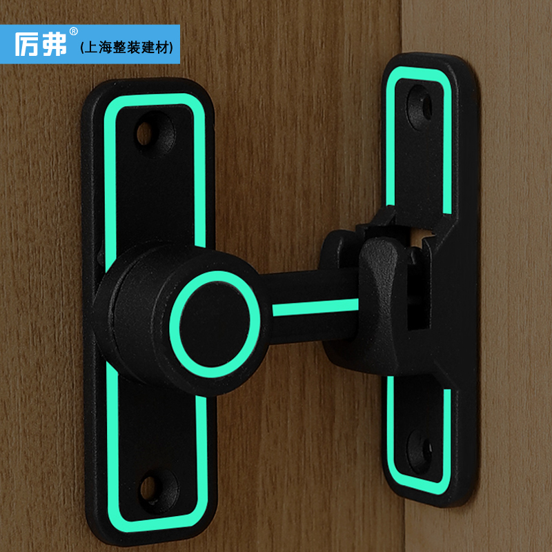 免打孔门扣90度推拉门锁插销直角移门G锁扣卡扣搭扣厕所卫生间门