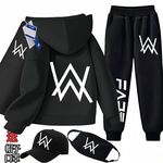 艾伦沃克AlanWalker嘉豪同款战衣男儿童套头连帽卫衣套装学生外套