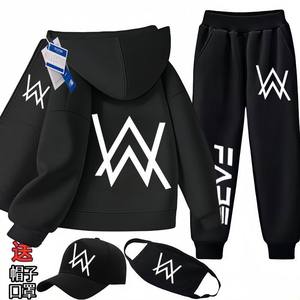 艾伦沃克AlanWalker嘉豪同款战衣男儿童套头连帽卫衣套装学生外套