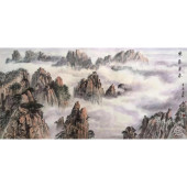 马秋优质精品平原画紫气东来国画客厅装 饰画卧室挂画新款 古风壁画