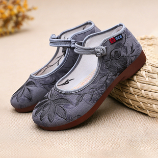 春秋新款老北京布鞋单鞋软底软面透气百搭休闲防滑女鞋妈妈鞋舒适