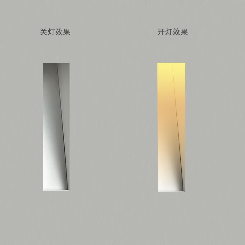 无边框红外感应款地脚灯无主嵌入式楼梯家装暗藏接电线过道墙角灯