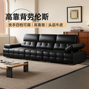 卡得利高靠背劳伦斯真皮沙发头层牛皮小户型客厅现代简约直排沙发